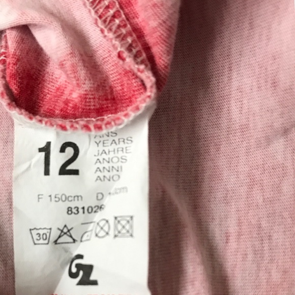 Chipie Girls Tank Top With Asymmetrical Print & Stripes at hemline Size 12 - Picture 4 of 7